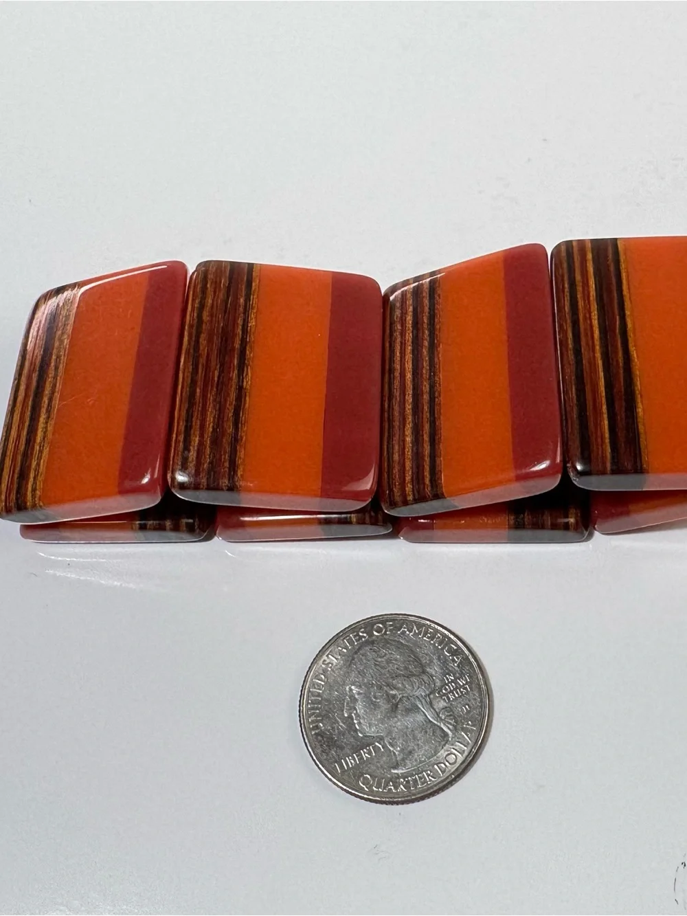 Vintage Bakelite Stretchie Block Bracelet
